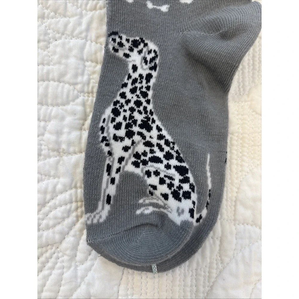 Foozy's Canine Collection Dalmatian Socks Women SZ 9-11 Gray Polyester Blend New
